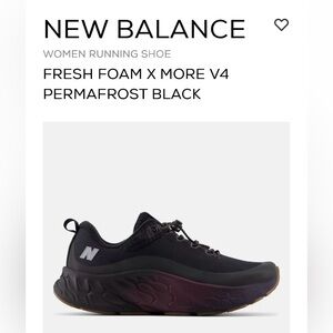 W8 New Balance Fresh Foam More X V4 Permafrost Black